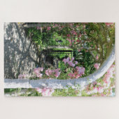 美しいピンクの花のアーチのパズル ジグソーパズル (横)