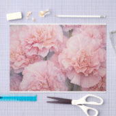 美しいピンクの花のカーネーションの水彩画アート 薄葉紙 (クラフト)