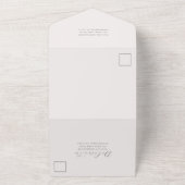 美しいピンクの花のキンチアネラ 15歳 オールインワン招待状 (外側)