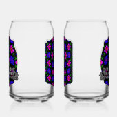 美しいピンクの花のパターン ガラス缶 (左)