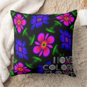 美しいピンクの花のパターン クッション (ブランケット)