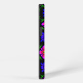 美しいピンクの花のパターン iPhoneケース (右側面)