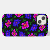 美しいピンクの花のパターン iPhoneケース (裏面横)