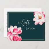 美しいピンクの花のマグノリア ギフト券 (正面/裏面)