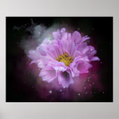 美しいピンクの花のミニマル主義者 ポスター (正面)