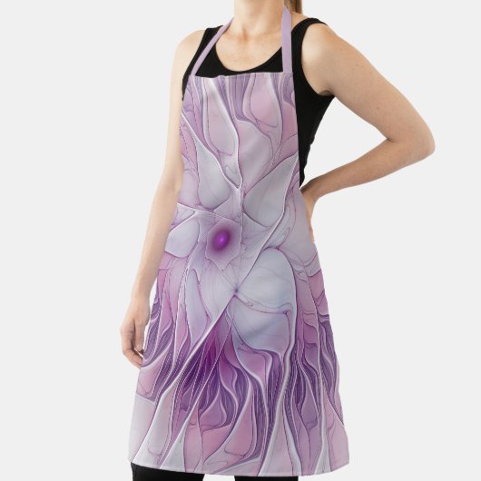 美しいピンクの花の抽象芸術モダンフラクタル・アート エプロン (インサイチュ)