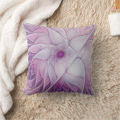 美しいピンクの花の抽象芸術モダンフラクタル・アート クッション (ブランケット)