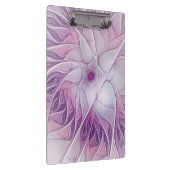 美しいピンクの花の抽象芸術モダンフラクタル・アート クリップボード (右)