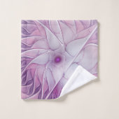 美しいピンクの花の抽象芸術モダンフラクタル・アート バスタオルセット (ウォッシュタオル)