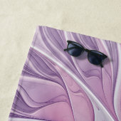 美しいピンクの花の抽象芸術モダンフラクタル・アート ビーチタオル (インサイチュ)