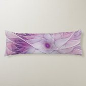 美しいピンクの花の抽象芸術モダンフラクタル・アート ボディピロー (正面)