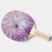 美しいピンクの花の抽象芸術モダンフラクタル・アート 卓球ラケット (横)