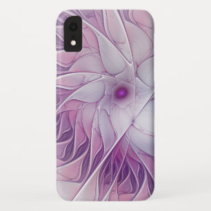 美しいピンクの花の抽象芸術モダンフラクタル・アート iPhone XRケース