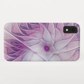 美しいピンクの花の抽象芸術モダンフラクタル・アート Case-Mate iPhoneケース (裏面(横))