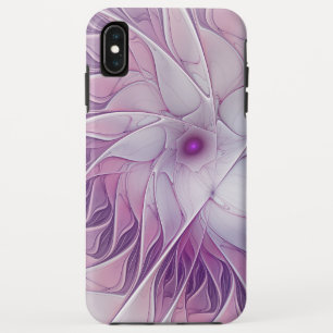 美しいピンクの花の抽象芸術モダンフラクタル・アート iPhone XS MAXケース