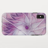 美しいピンクの花の抽象芸術モダンフラクタル・アート Case-Mate iPhoneケース (裏面(横))