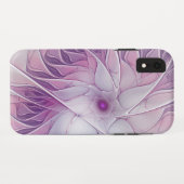 美しいピンクの花の抽象芸術モダンフラクタル・アート Case-Mate iPhoneケース (裏面(横))