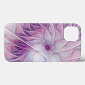 美しいピンクの花の抽象芸術モダンフラクタル・アート Case-Mate iPhoneケース (裏面 (横))