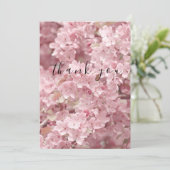 美しいピンクの花の花フラットサンキューカード サンキューカード (スタンド正面)