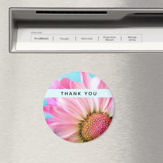 美しいピンクの花クローズアップ写真ありがとう マグネット (インサイチュ (食洗機))