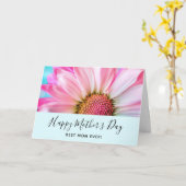 美しいピンクの花クローズアップ写真母の日 カード (黄色い花)