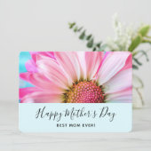 美しいピンクの花クローズアップ写真母の日 シーズンカード (スタンド正面)