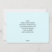 美しいピンクの花クローズアップ写真母の日 シーズンカード (裏面)