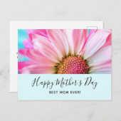 美しいピンクの花クローズアップ写真母の日 シーズンポストカード (正面/裏面)