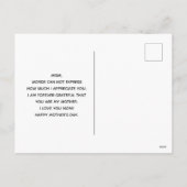 美しいピンクの花クローズアップ写真母の日 シーズンポストカード (裏面)