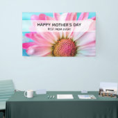 美しいピンクの花クローズアップ写真母の日 横断幕 (トレードショー)