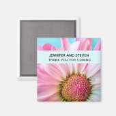 美しいピンクの花クローズアップ写真結婚の数 マグネット (正面/裏面)