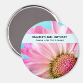 美しいピンクの花クローズアップ写真誕生日 マグネット (正面/裏面)