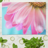 美しいピンクの花クローズアップ写真 キッチンタオル (折り畳み)