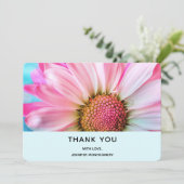 美しいピンクの花クローズアップ写真 サンキューカード (スタンド正面)