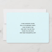 美しいピンクの花クローズアップ写真 サンキューカード (裏面)