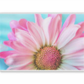 美しいピンクの花クローズアップ写真 シール (正面)