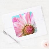 美しいピンクの花クローズアップ写真 スクエアシール (封筒)