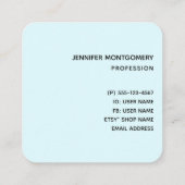 美しいピンクの花クローズアップ写真 スクエア名刺 (裏面)