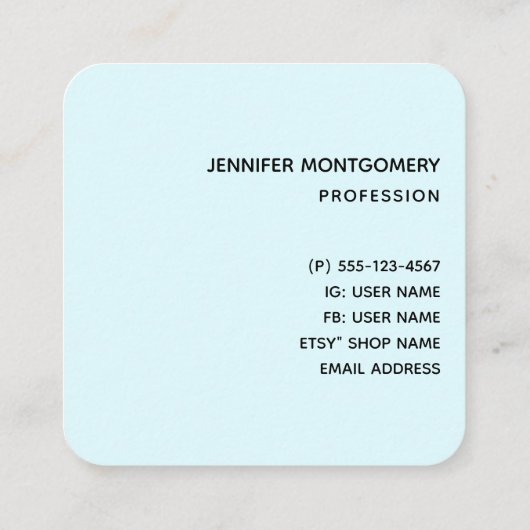 美しいピンクの花クローズアップ写真 スクエア名刺 (裏面)