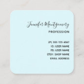 美しいピンクの花クローズアップ写真 スクエア名刺 (裏面)