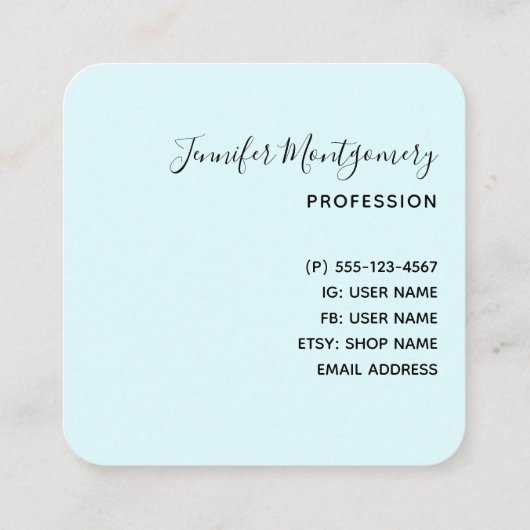 美しいピンクの花クローズアップ写真 スクエア名刺 (裏面)