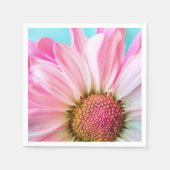 美しいピンクの花クローズアップ写真 スタンダードカクテルナプキン (正面)