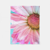 美しいピンクの花クローズアップ写真 フリースブランケット (正面)