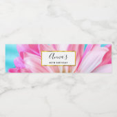 美しいピンクの花クローズアップ写真 ペットボトルラベル (シングルラベル)