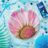 美しいピンクの花クローズアップ写真 ペーパープレート (パーティー)