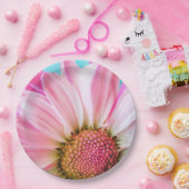 美しいピンクの花クローズアップ写真 ペーパープレート (パーティー)