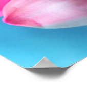 美しいピンクの花クローズアップ写真 ポスター (角)