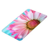 美しいピンクの花クローズアップ写真 マグネット (左側)