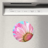 美しいピンクの花クローズアップ写真 マグネット (インサイチュ (食洗機))