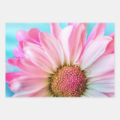 美しいピンクの花クローズアップ写真 ラッピングペーパーシート (正面)